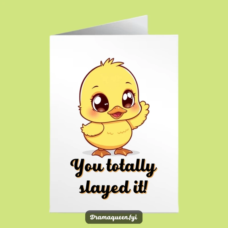 Free Printable Congrats Card A Dramatic Duckling For Your Amazing News Downloadable Gift