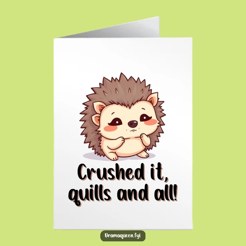 Free Printable Congrats Card A Flustered Hedgehog For Big News Downloadable Gift