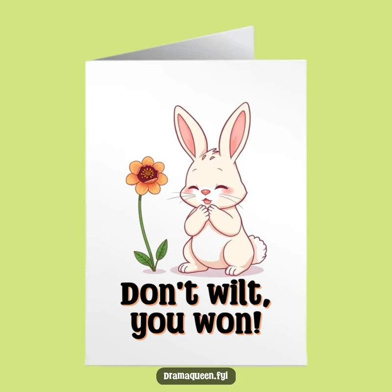 Free Printable Congrats Card: Bunny's Sympathy - Funny Downloadable Gift
