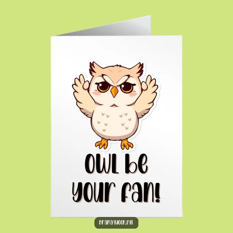 Free Printable Congrats Card: Dramatic Owl Despair, Funny Downloadable Gift for Big News