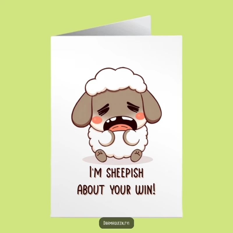 Free Printable Congrats Card: Fainting Sheep, Overwhelmed Joy, Downloadable Funny Gift