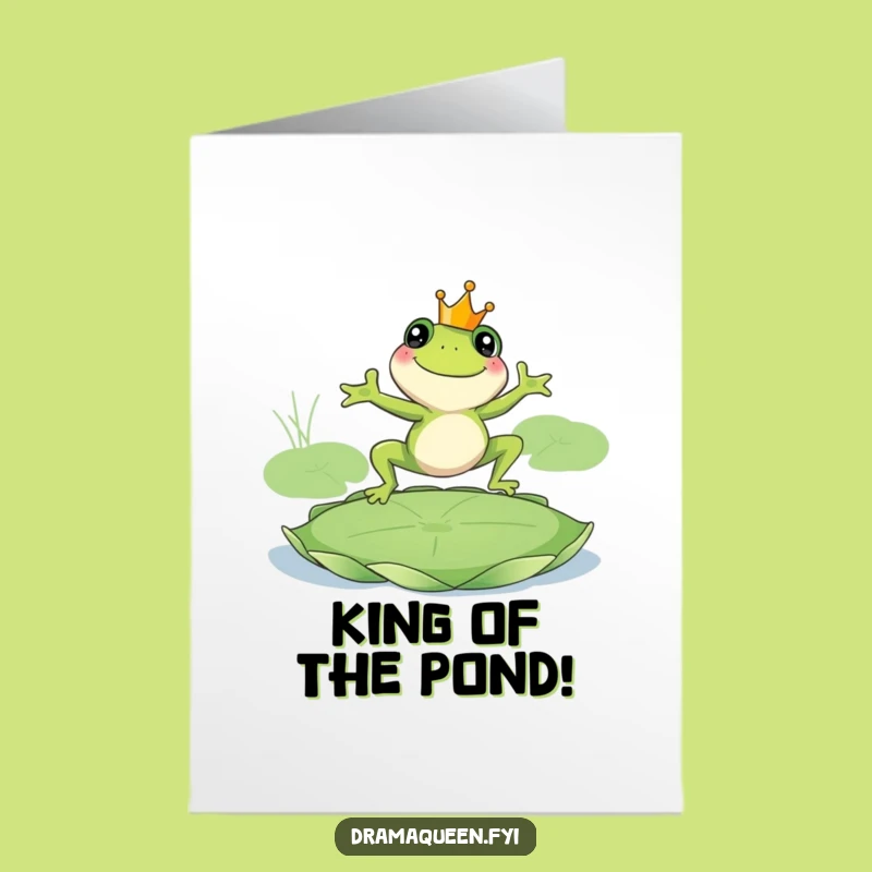 Free Printable Congrats Card Royal Frog For Your Big Leap Downloadable Gift