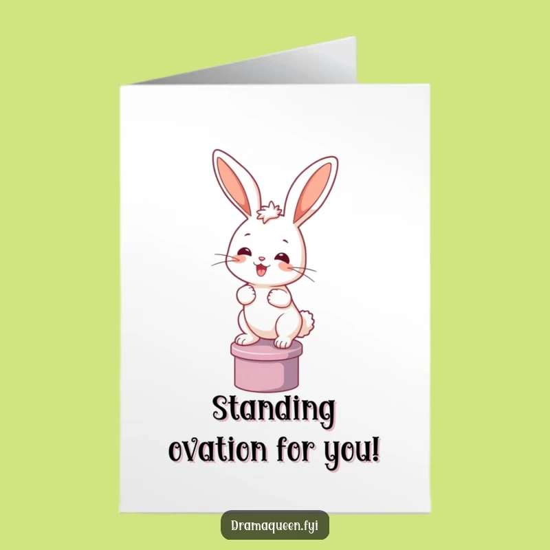 Free Printable Congratulations Card: Bunny Star Hilarious Downloadable Greeting