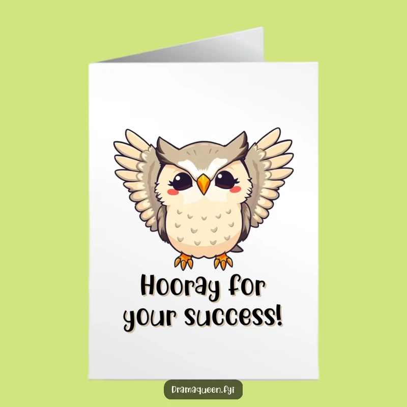 Free Printable Congratulations Card: Dramatic Owl Hooting Funny Downloadable