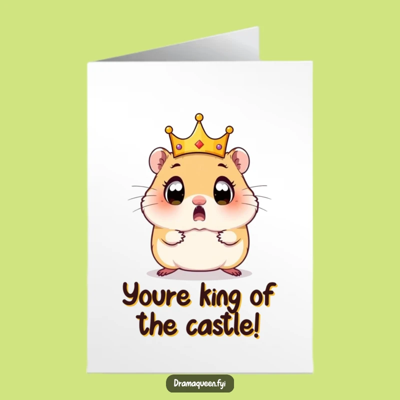 Free Printable Funny Hamster Congratulations Card - Hilarious Royal Tumble Downloadable!