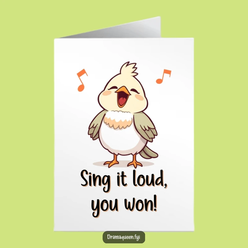 Free Printable Funny Bird Congratulations Card - A Song of Success Downloadable!