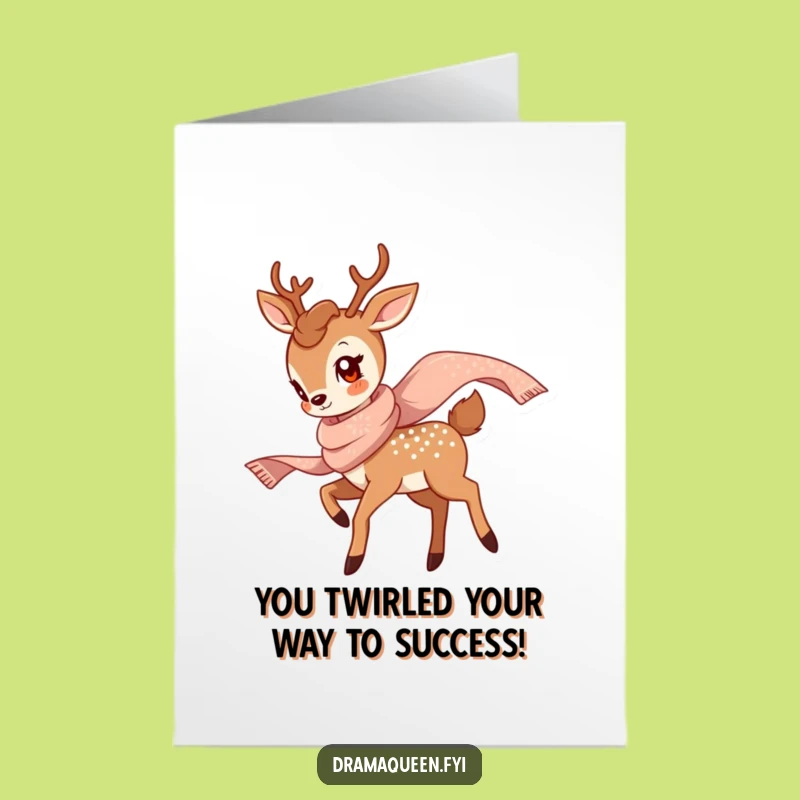 Free Printable Funny Deer Congrats Card - Elegant Twirl Downloadable Gift