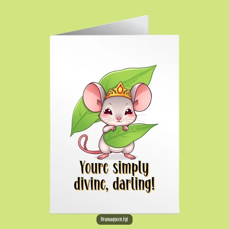 Free Printable Congratulations Card: Mouse Diva Hilarious Downloadable Greeting