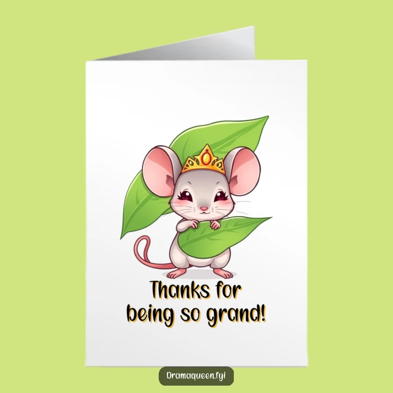 Free Printable Thank You Card: Mouse Queen Hilarious Downloadable Note