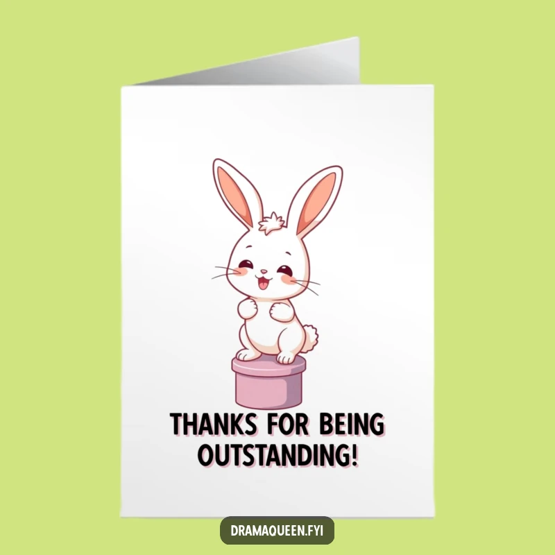 Free Printable Thank You Card: Bunny Star Hilarious Downloadable Note