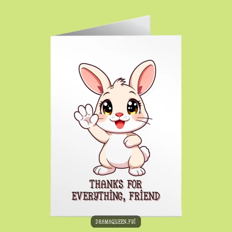 Funny Free Printable Bunny Thank You Card - Downloadable & Easy DIY Gift