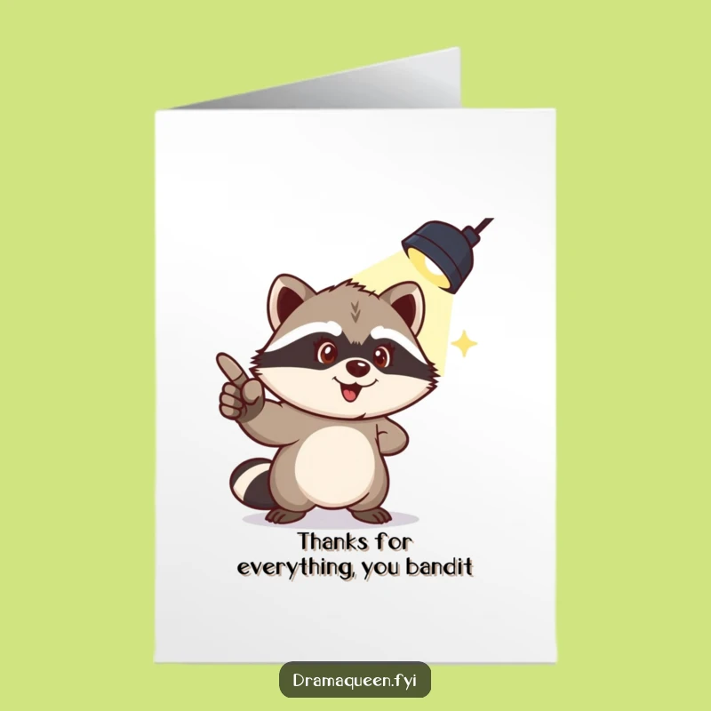Free Printable Raccoon Thank You Card: Spotlight on Gratitude, Downloadable Charm!