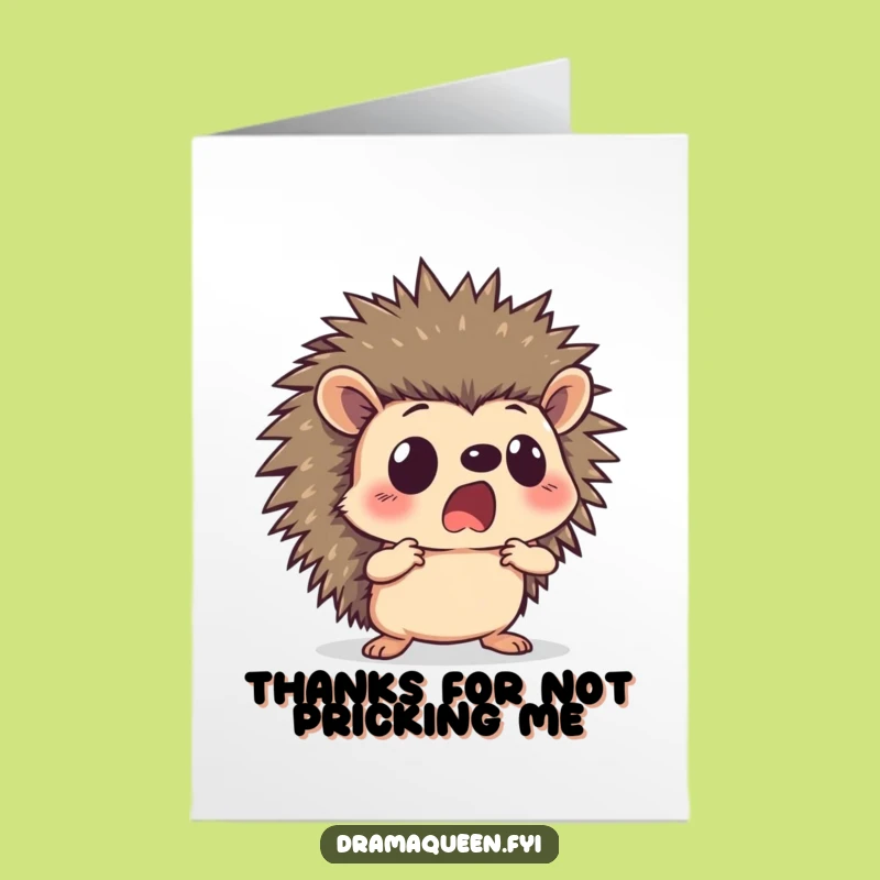 Free Printable Hedgehog Thank You Card for a Surprised Downloadable Gratitude