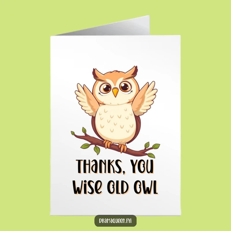 Free Printable Owl Thank You Card for a Thoughtful Downloadable Note