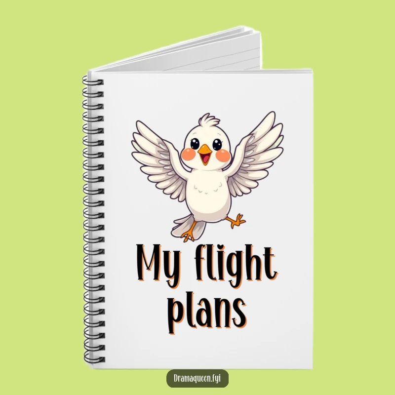 Funny Bird Pose Notebook: Jot Down Ideas with Cheerful Flight Flair