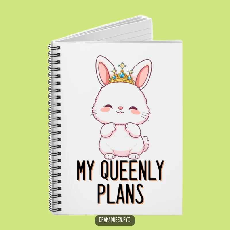Funny Bunny Diva Notebook: Sparkly Tiara Pose Journal Gift