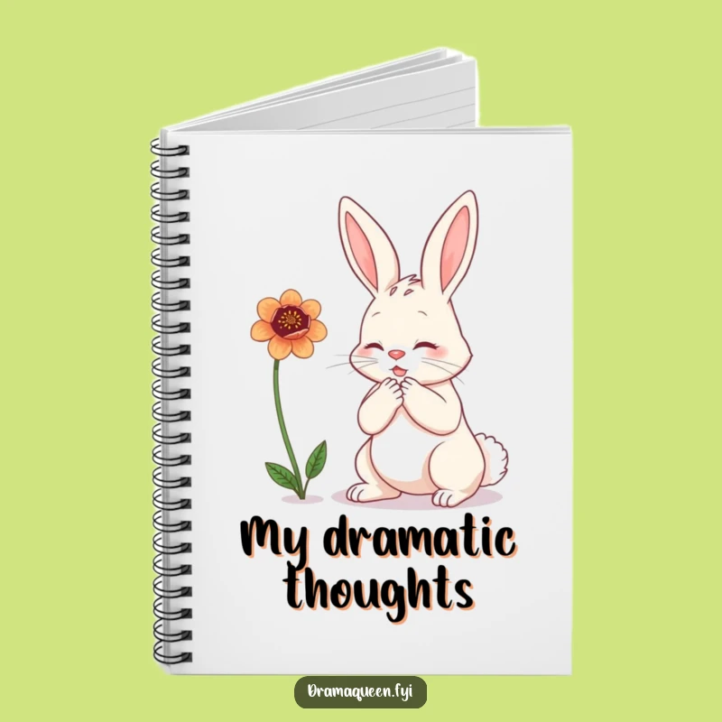Funny Bunny Flower Notebook - Hilarious Dramatic Journal, Perfect Funny Gift