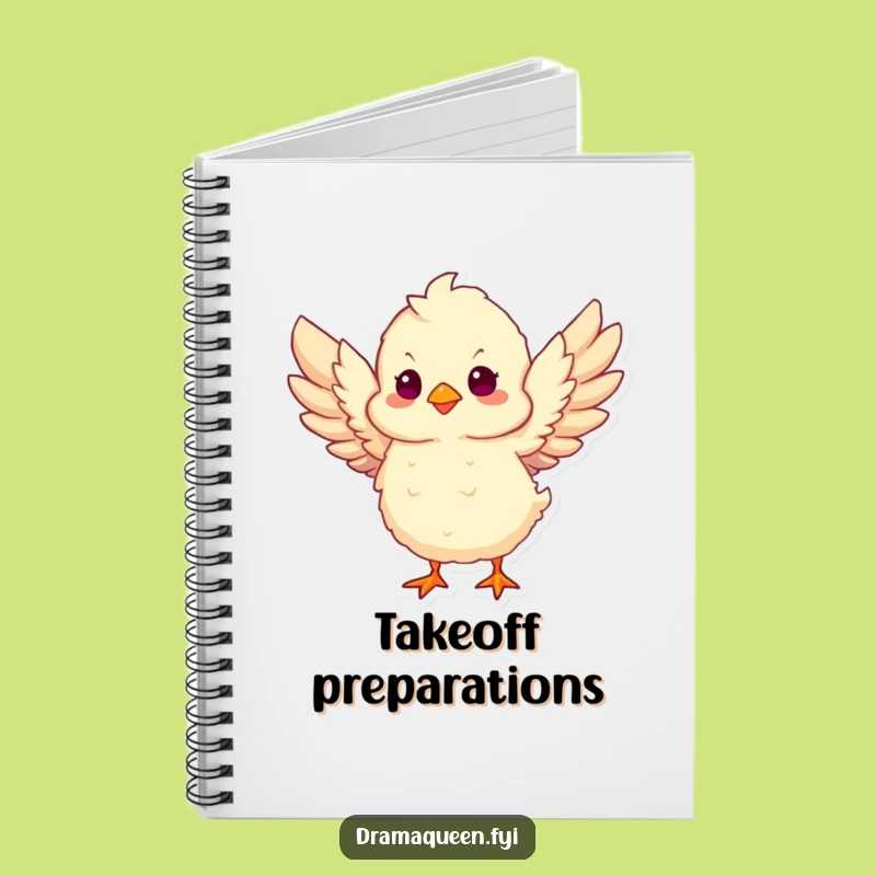 Funny Chick Take Flight Notebook: Jot Down Goals with Hilarious Ambition