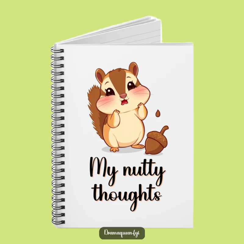 Funny Chipmunk Notebook - Shocked Acorn Cover for Surprising Notes, Perfect Funny Gift