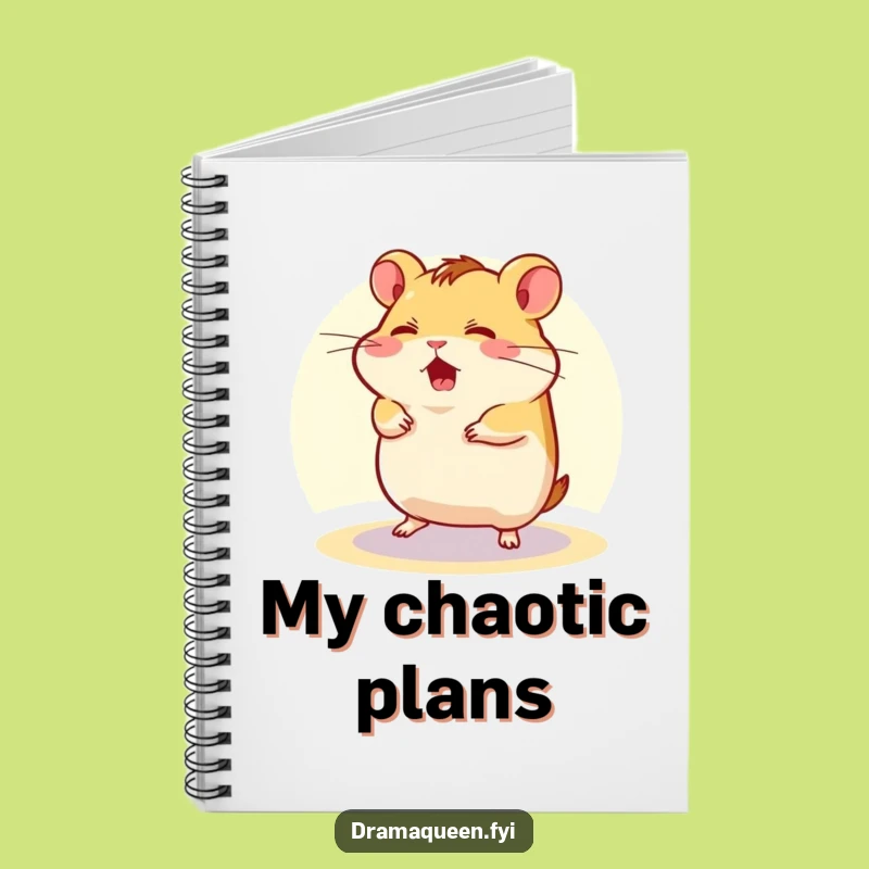 Funny Flustered Hamster Notebook: Spotlight Character Journal for Busy Minds