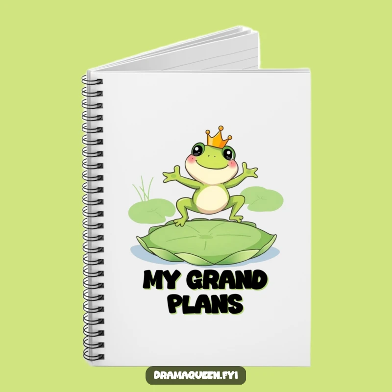 Funny Frog King Notebook - Royal Leap Frog Journal, Creative and Hilarious Gift