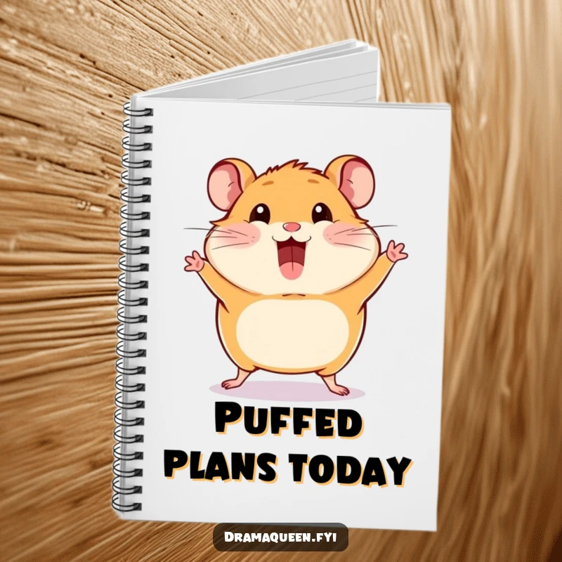 Funny Hamster Pose Notebook: A happy hamster striking a dramatic pose with cheeks puffed out, for writing humorous notes.