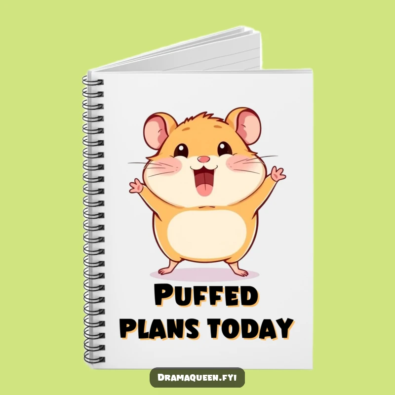 Funny Hamster Pose Notebook: Jot Down Ideas with Puffed-Cheek Flair