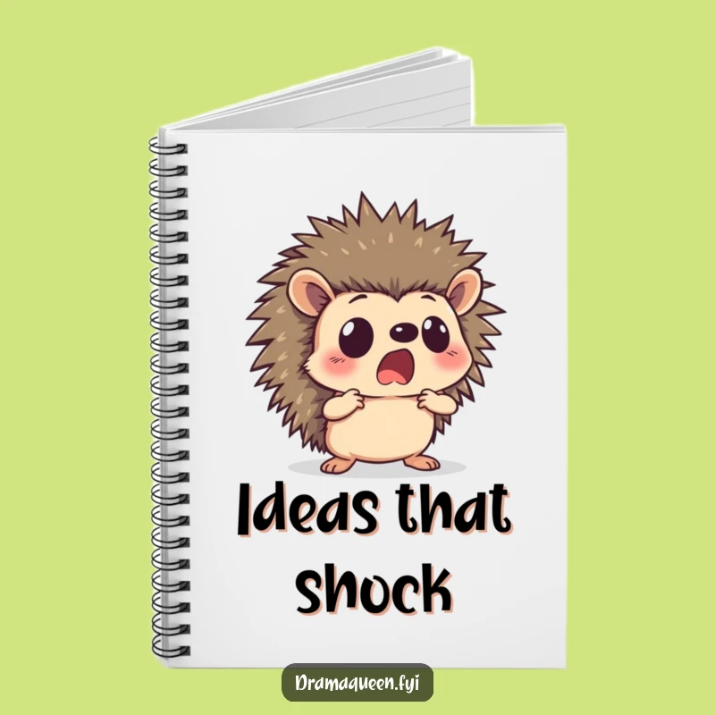 Funny Hedgehog Notebook: Shocked Pose, Curious Journal, Hilarious Stationery