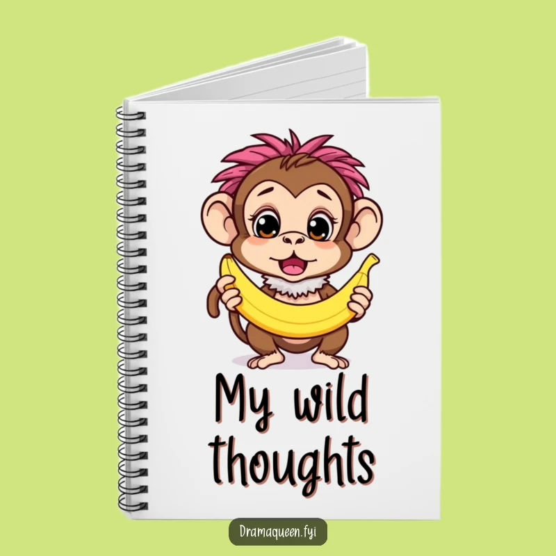 Funny Monkey Boa Notebook - Journal Your Surprises with Quirky Flair