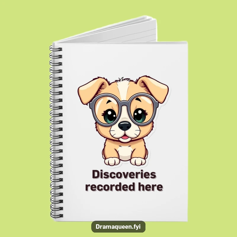 Funny Puppy Curiosity Notebook: Amazing Opera Glasses Journal, Hilarious Gift for Notes