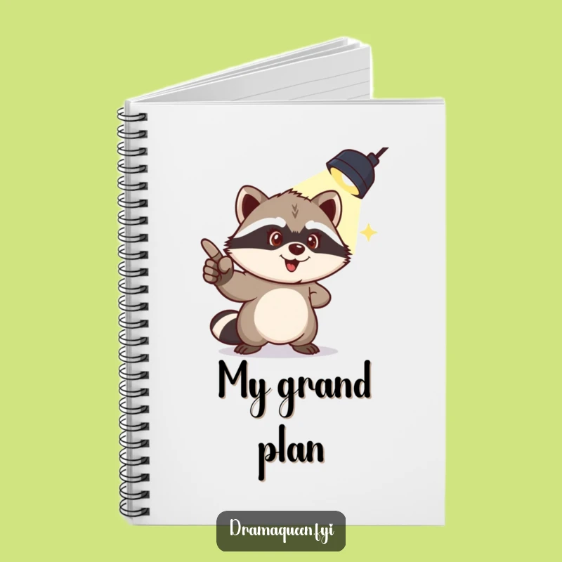 Funny Raccoon Notebook: Spotlight Mischief Pages, Perfect Gift for Planners