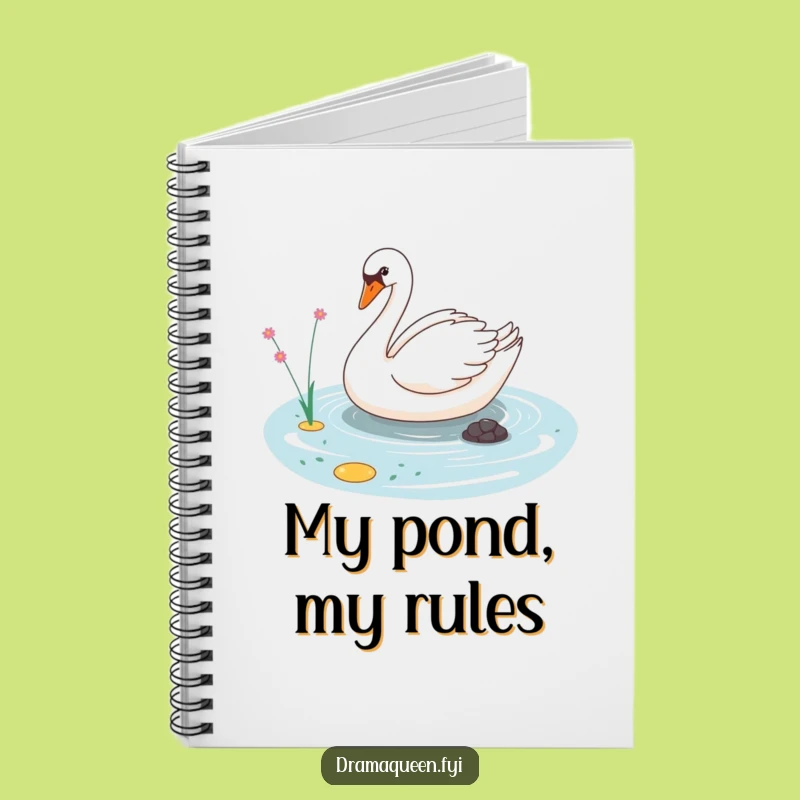 Funny Sassy Swan Notebook: Elegant Gliding Pages, Perfect Gift for Writers