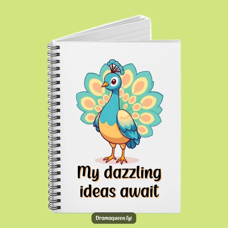 Funny Peacock Notebook: Journal for Notes with Proud Feather Display Funny Gift