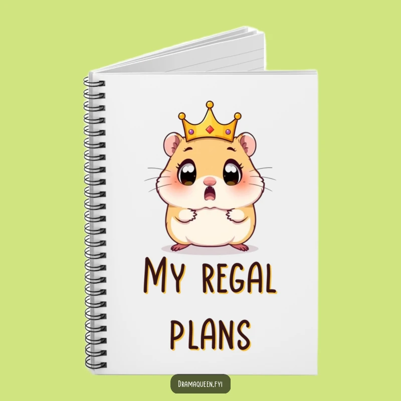 Funny Hamster Crown Notebook: Jot Down Your Royal Thoughts