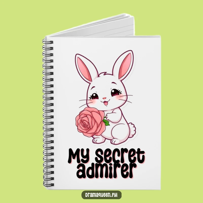 Funny Rabbit Rose Notebook: Cute Bunny Journal, Sweet & Funny Gift Idea