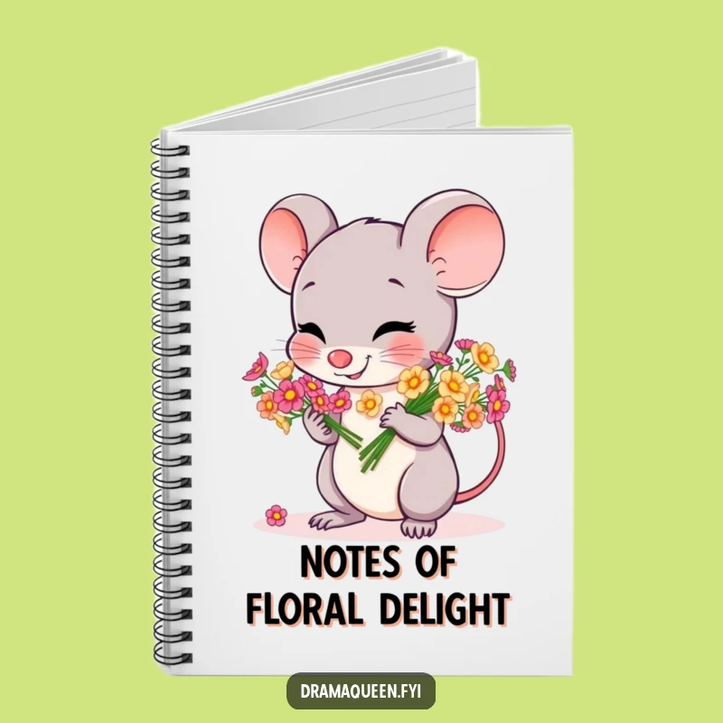 Funny Mouse Flower Notebook: Cheerful Bow Journal, Hilarious Thoughtful Gift