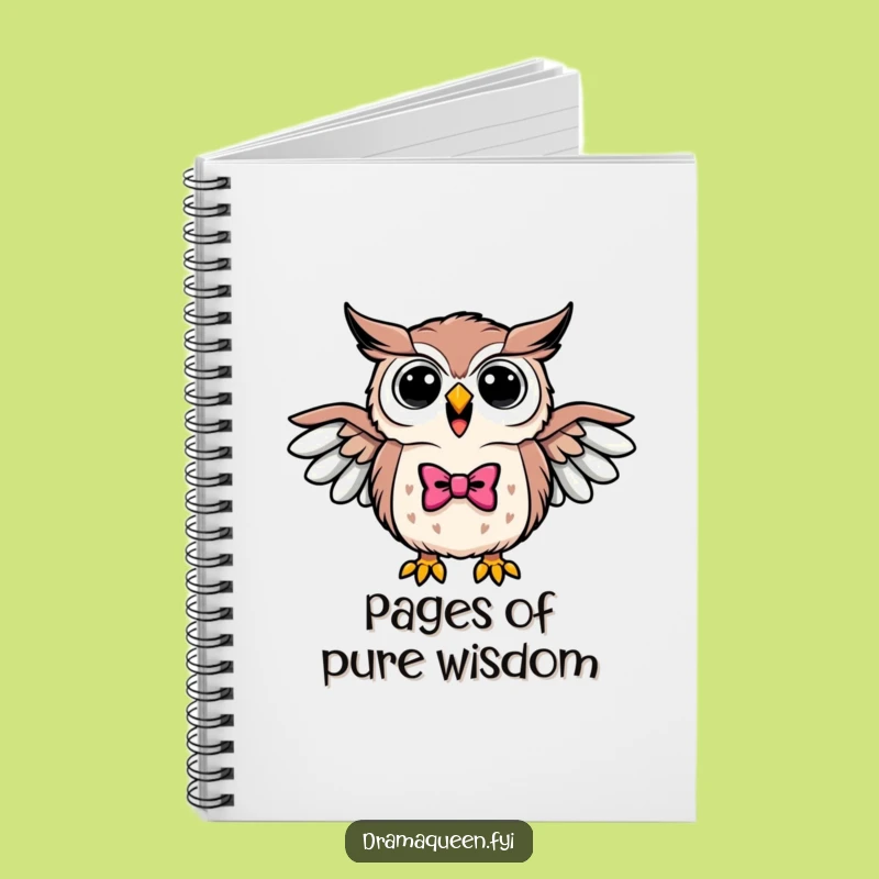 Funny Triumphant Owl Bowtie Notebook - Journal Your Wise Thoughts