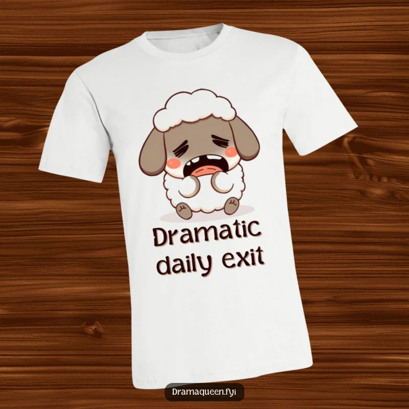 Funny Fainting Sheep T-Shirt: A humorous sheep character dramatically pretends to faint, making for a funny and exaggerated gift.