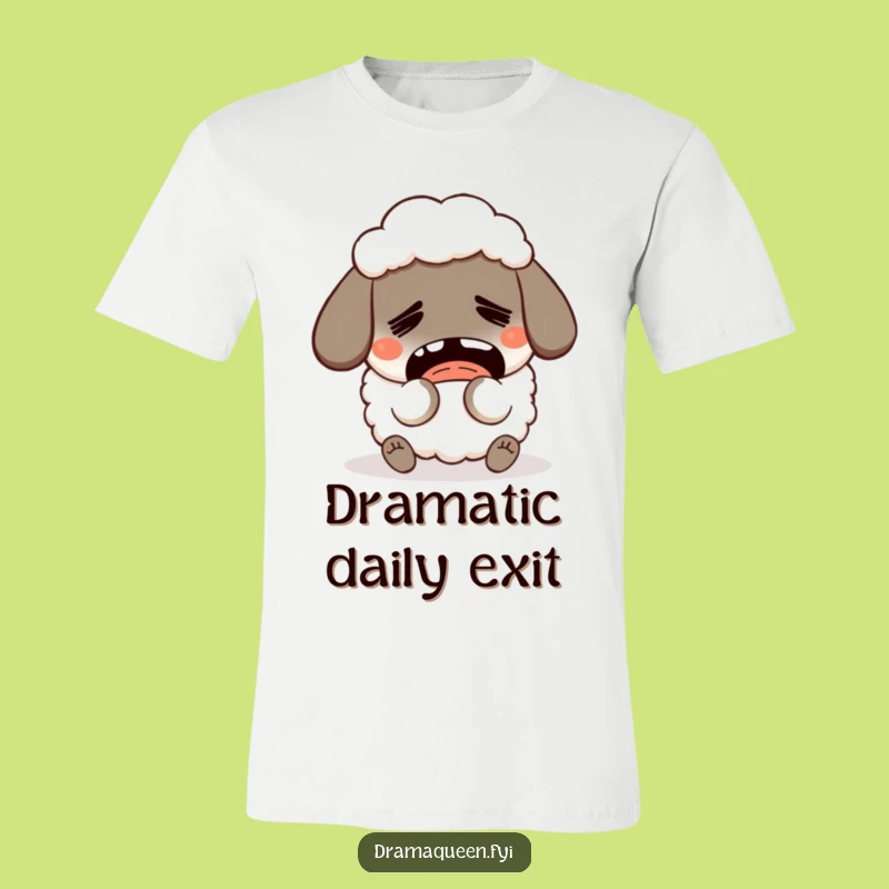 Funny Fainting Sheep Tee: Exaggerated Drama, Excellent Funny Gift