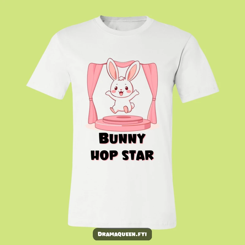 Funny Bunny Stage T-Shirt: Playful Leaping Star Tee!
