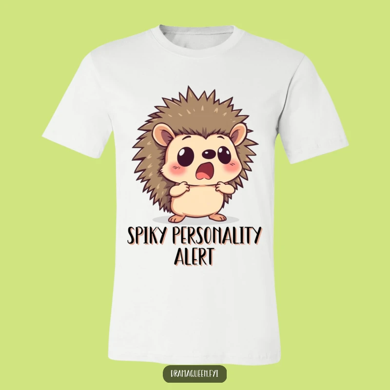 Funny Hedgehog T-Shirt: Shocked Pose, Curious & Dramatic, Hilarious Animal Tee