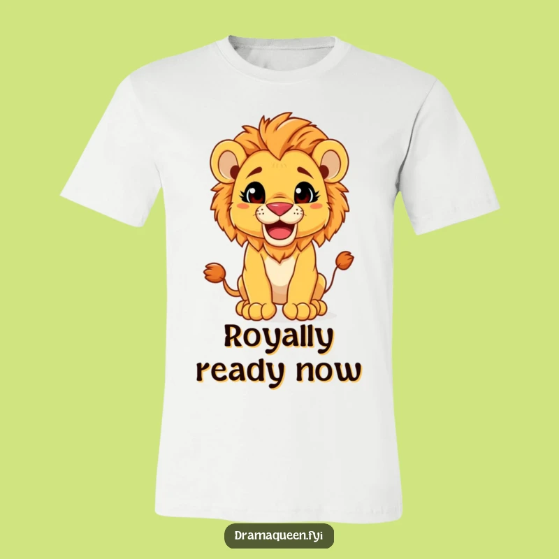 Funny Lion Cub Shirt: Majestic Pose Playful Grin Funny Gift
