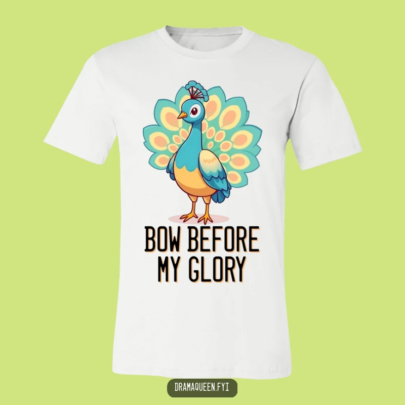 Funny Peacock T-Shirt: Proud Tail Feather Display Shirt Funny Gift
