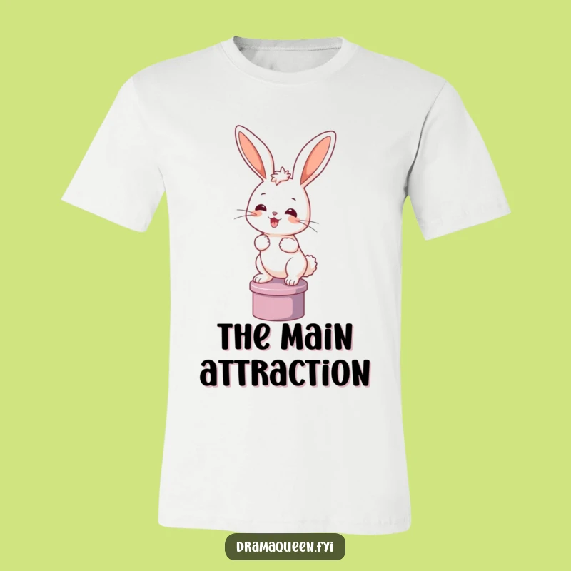 Funny Pedestal Bunny T-Shirt - Happy Posing Rabbit, Great Funny Gift