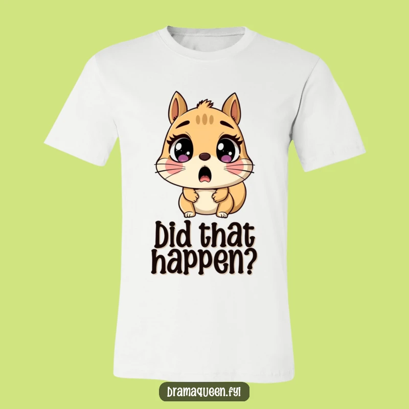 Funny Shocked Squirrel T-Shirt: Gasping Character Tee for Humorous Reactions
