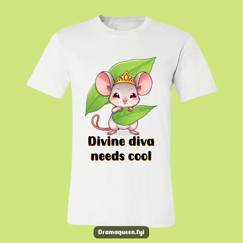 Funny Tiara Mouse T-Shirt - Dramatic Fanning Rodent, Adorable Funny Gift
