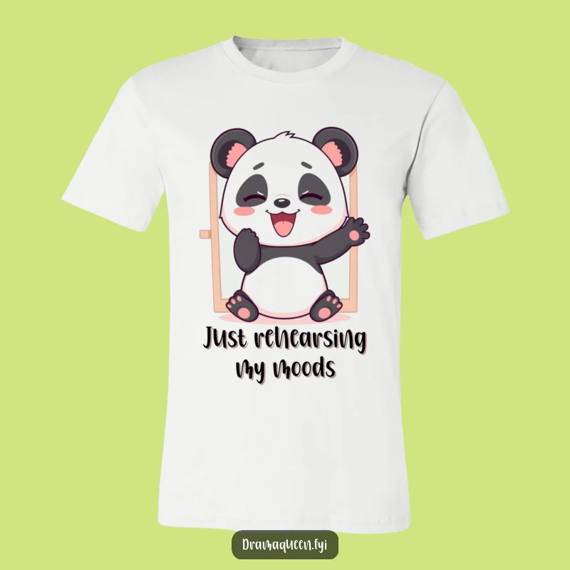 Funny Giggling Panda Dramatic Pose T-Shirt - Express Your Hilarious Inner Star