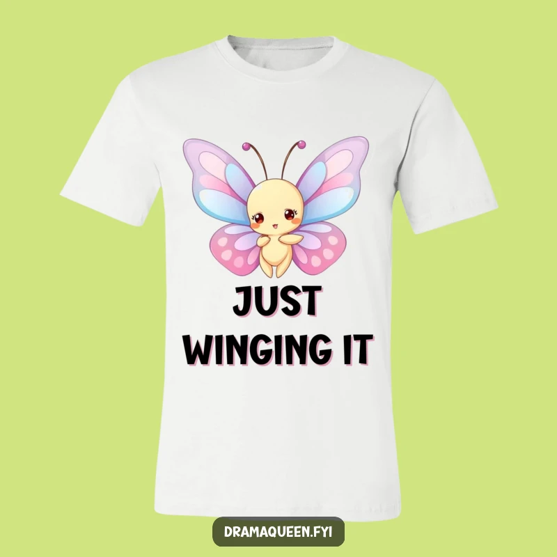 Funny Butterfly Shirt: Elaborate Wings Dramatic Pose Funny Gift