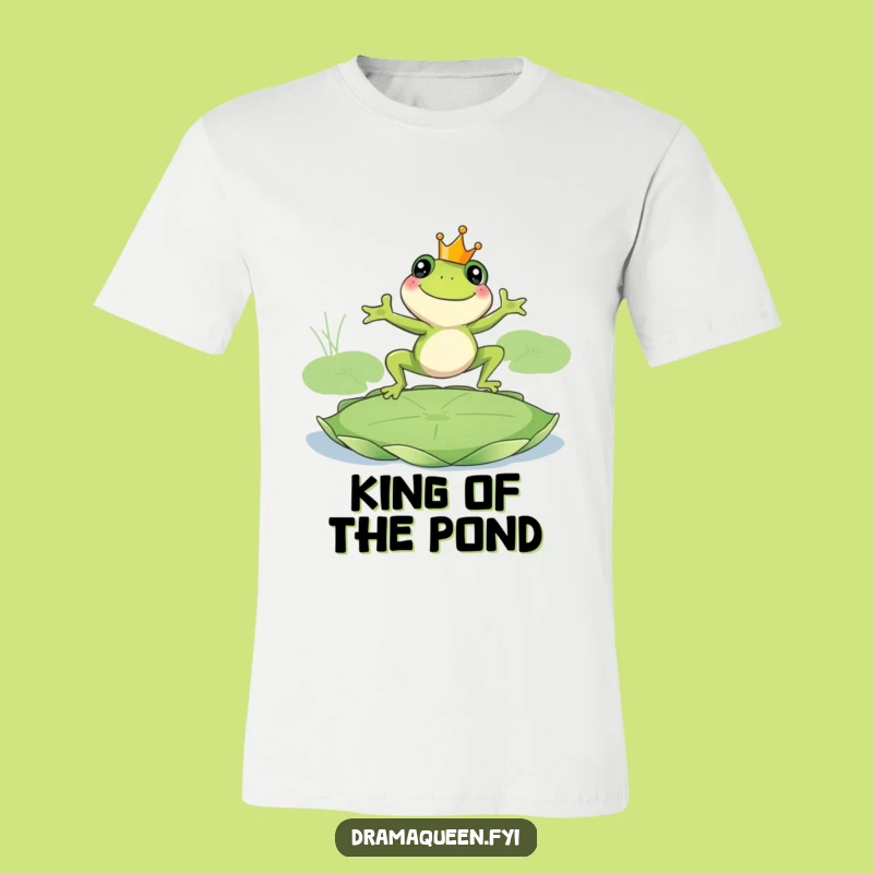 Funny Frog King T-Shirt - Royal Frog Leaping, Hilarious Gift Apparel