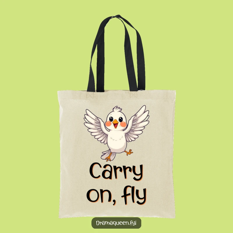 Funny Bird Pose Tote Bag: Carry Your Cheer with Humorous Flight